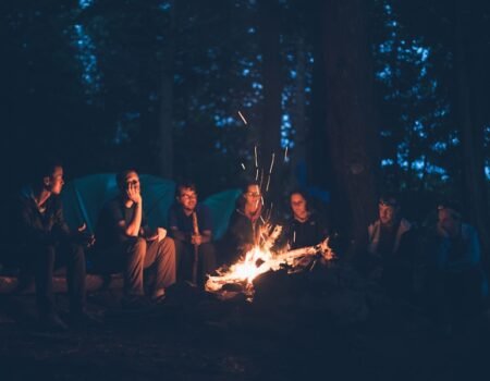 How can I ensure safety while camping with kids?